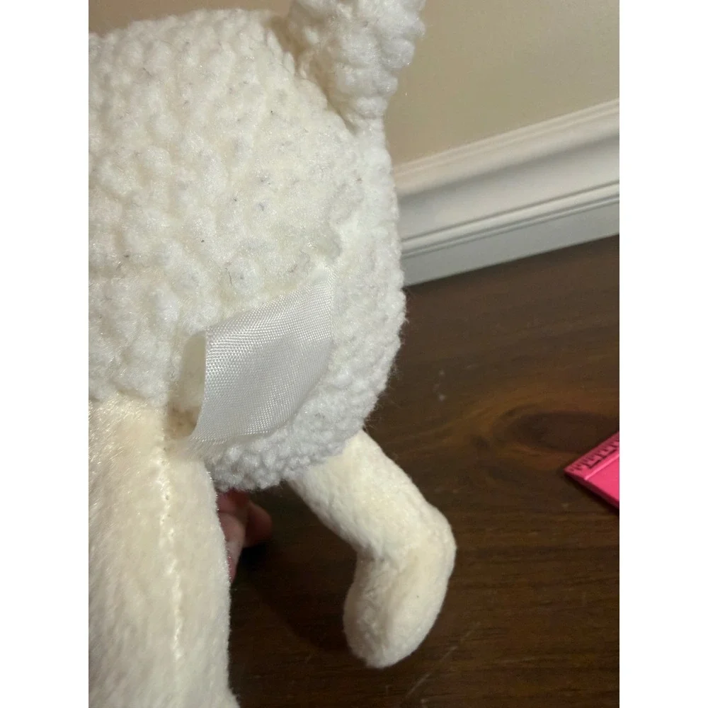 Serta Counting Sheep 7 Plush Advertising Character White Blue Medallion 8 inch